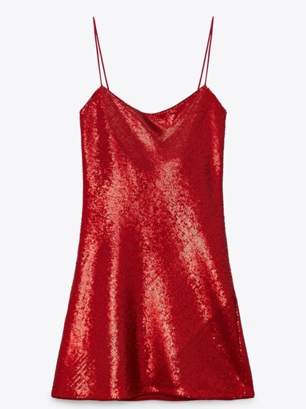 Zara Red Sequin Mini Dress